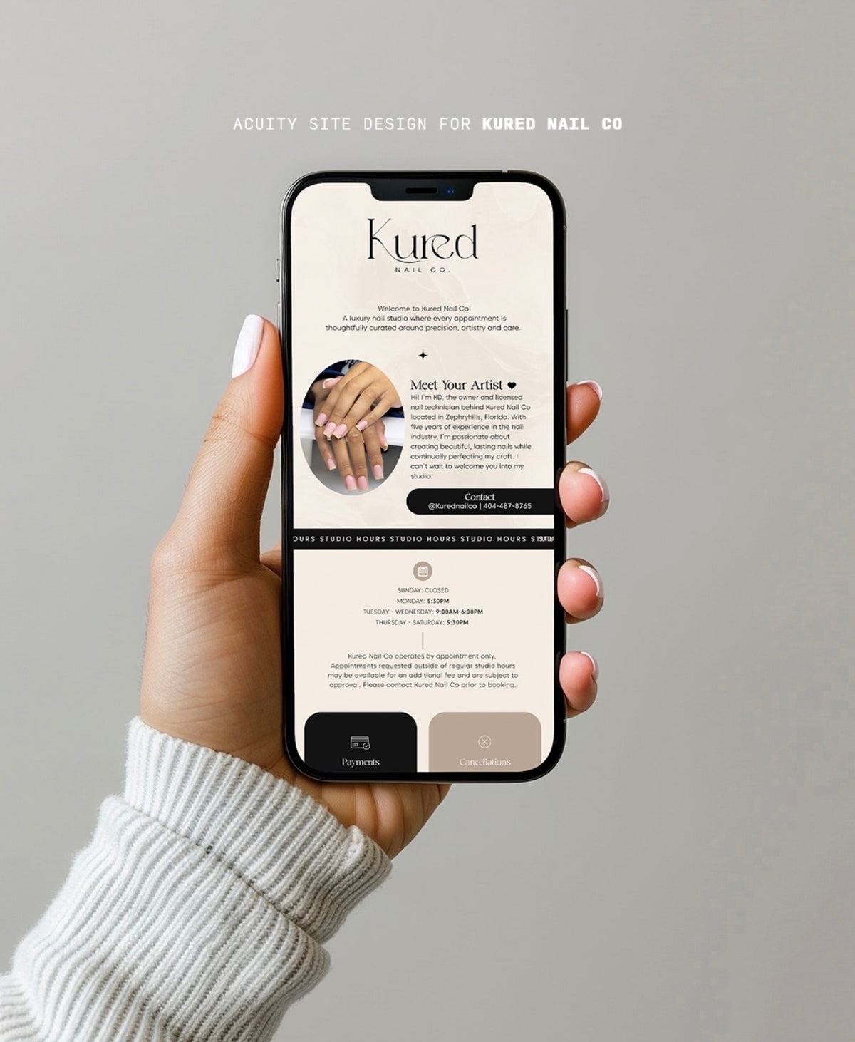 CUSTOM ACUITY BOOKING SITE